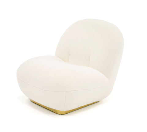 Modrest Crestone Modern White Sherpa Accent Chair Model VGMFOC-251-WHT-CH