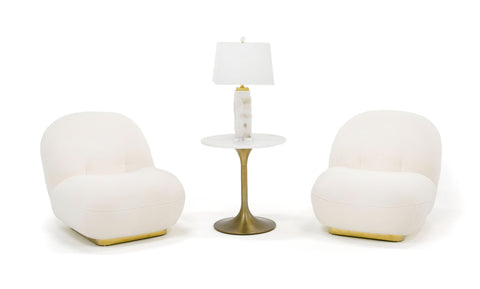 Modrest Crestone Modern White Sherpa Accent Chair Model VGMFOC-251-WHT-CH