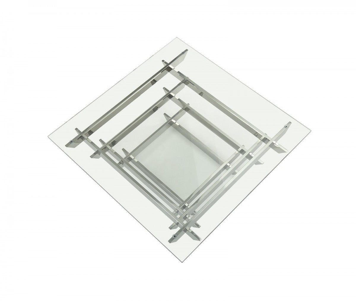 Modrest Upton Modern Square Glass Coffee Table Model VGVCCT869