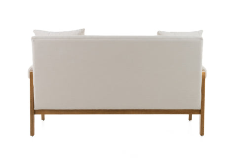 Modrest Cynthia Modern White Fabric & Wood Loveseat Model VGRH-RHS-S204-2