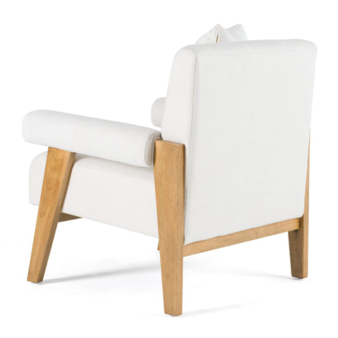 Modrest Cynthia Modern White Fabric & Wood Accent Chair Model VGRH-RHS-S204-1