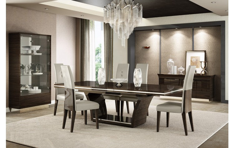 D832 High Gloss Wenge Dining Table with 6 ChairModel:  D832-SET-WENGE