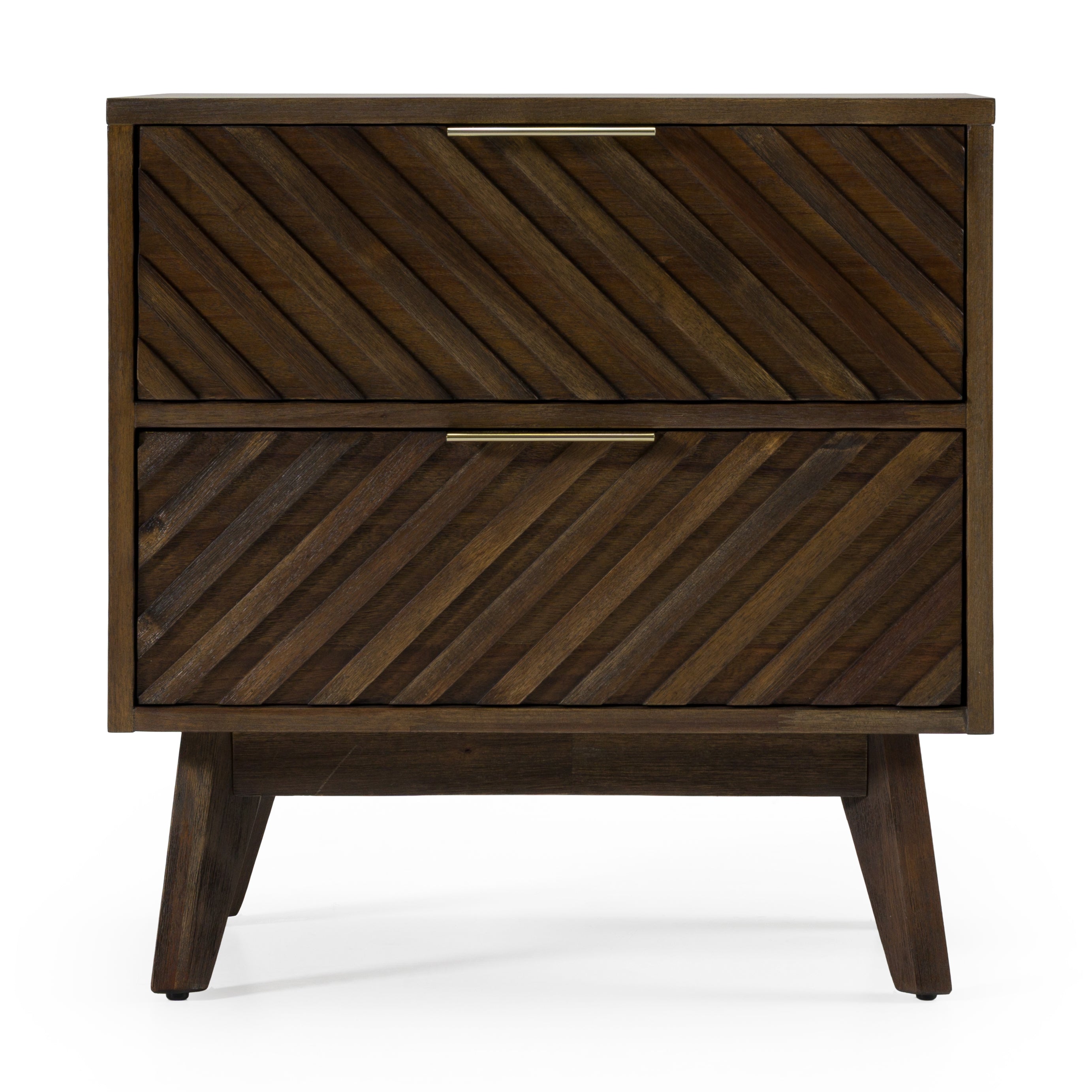 Modrest Daisy Mid Century Dark Acacia Nightstand Model VGWDKYOTO-NS