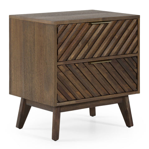 Modrest Daisy Mid Century Dark Acacia Nightstand Model VGWDKYOTO-NS
