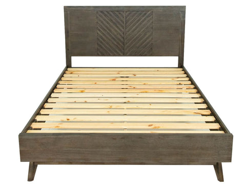Queen Modrest Daisy Mid Century Dark Acacia Bed Model VGWDKYOTO-BED-Q
