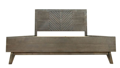 Queen Modrest Daisy Mid Century Dark Acacia Bed Model VGWDKYOTO-BED-Q