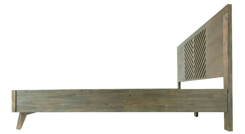 Queen Modrest Daisy Mid Century Dark Acacia Bed Model VGWDKYOTO-BED-Q