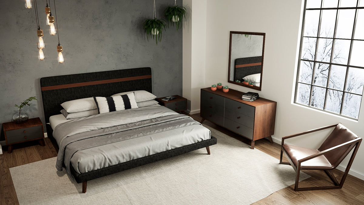 Queen Nova Domus Dali Modern Grey & Walnut Bedroom Set Model VGMABR-31-SET-Q