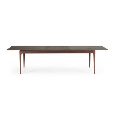 Modrest Dallas Mid Century Modern Brown Oak Extendable Dining Table Model VGME-121256-DT