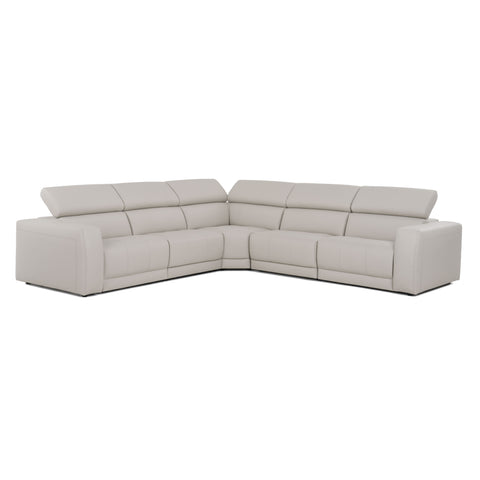 Lamod Italia Dalton Modern Italian Light Grey Leather Sectional & Recliners Model VGDTDALTON-GREY-SECT