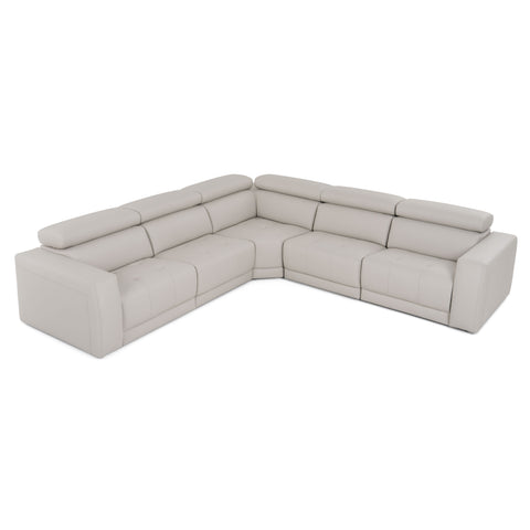 Lamod Italia Dalton Modern Italian Light Grey Leather Sectional & Recliners Model VGDTDALTON-GREY-SECT
