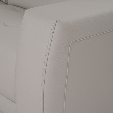 Lamod Italia Dalton Modern Italian Light Grey Leather Sectional & Recliners Model VGDTDALTON-GREY-SECT