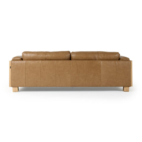 Divani Casa Danson Modern Tan Leather & Wicker Sofa Model VGKK-KF.8036-SOFA-SAND