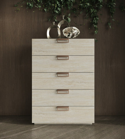 Lamod Italia Lago Modern Faux Travertine Chest Model VGAC-LAGO-CST