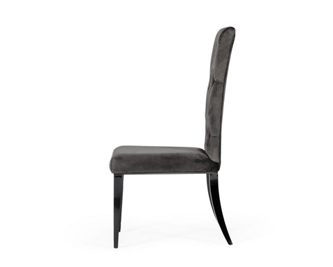 Modrest Darley Modern Grey Velvet Dining Chair (Set of 2) By VIG Furniture