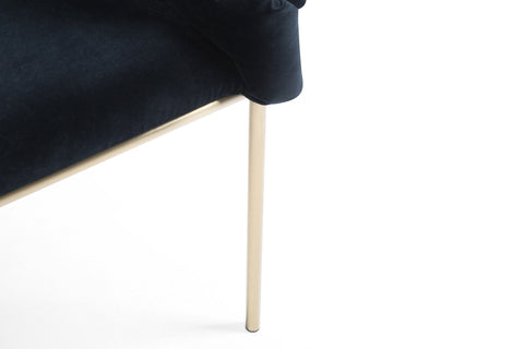 Modrest Debra Modern Black Velvet/Brushed Brass Dining Chair By VIG Furniture