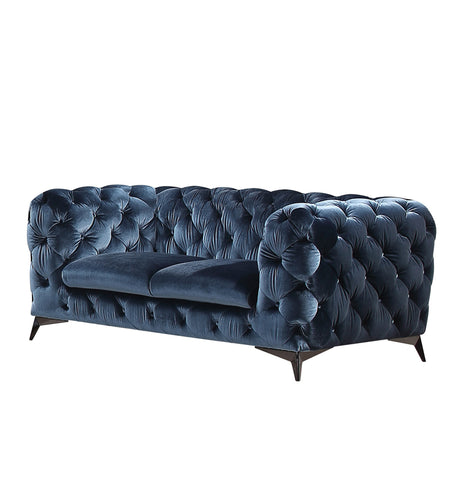 Divani Casa Delilah Modern Blue Fabric Loveseat Model VGCA1546-BLU-LOVE