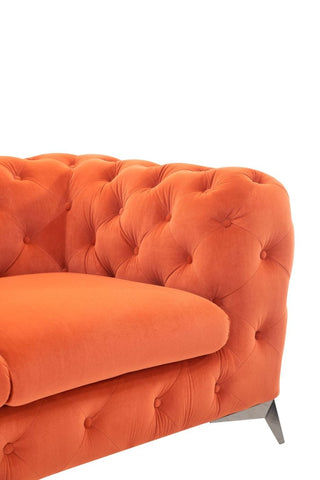 Divani Casa Delilah Modern Orange Fabric Chair Model VGCA1546-ORG-A-CH