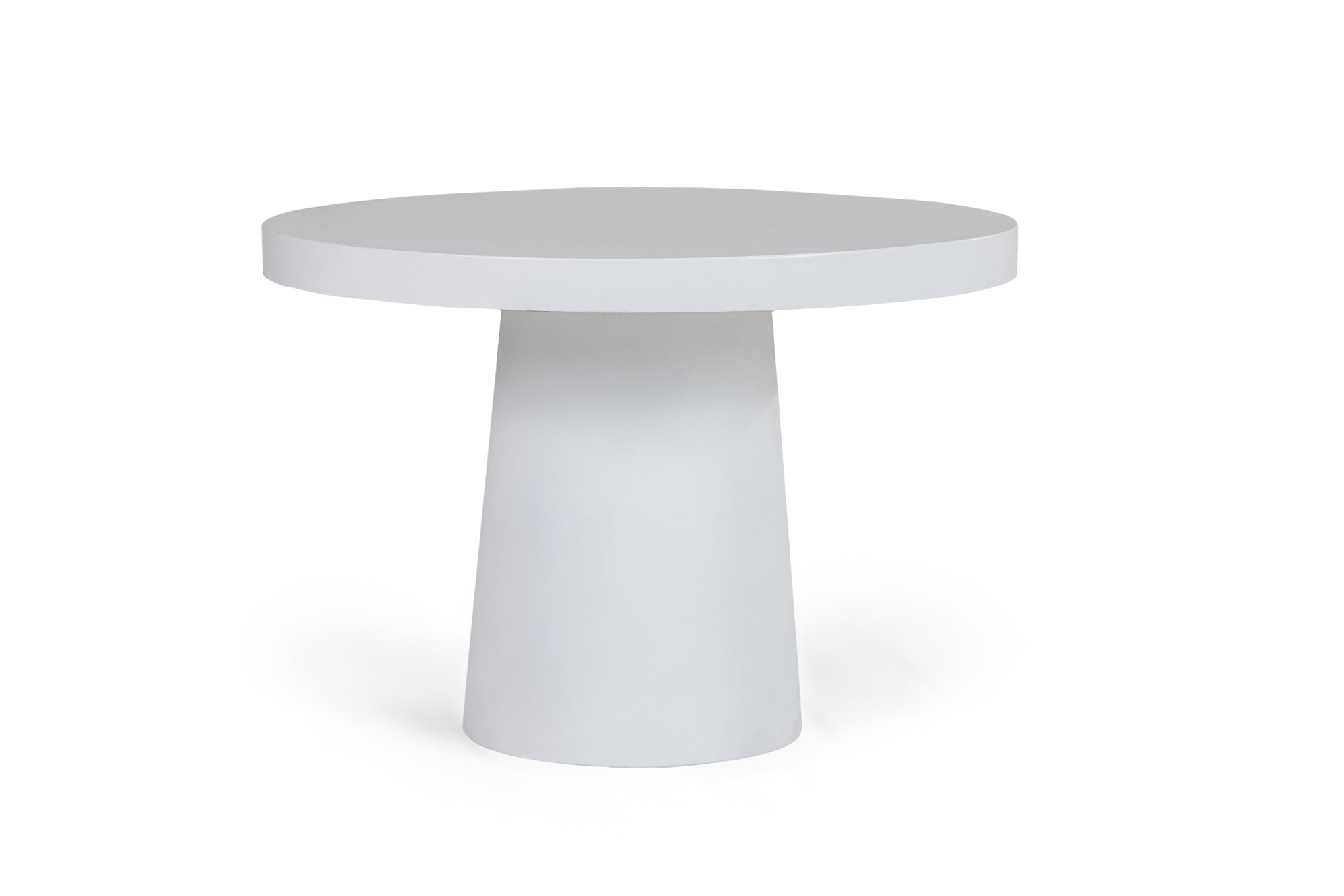 Modrest Desoto Modern White Concrete Round Dining Table Model VGGR-630510-WHT