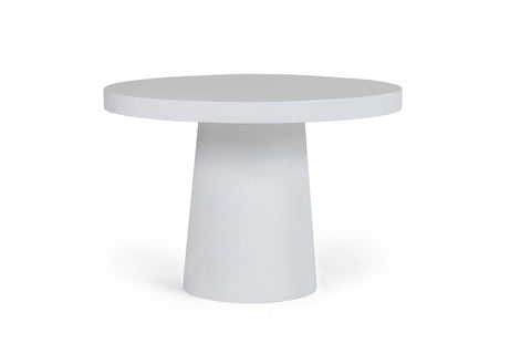 Modrest Desoto Modern White Concrete Round Dining Table Model VGGR-630510-WHT
