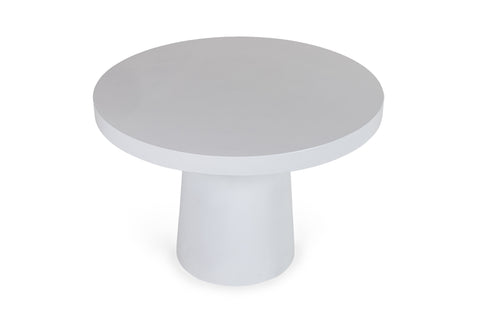 Modrest Desoto Modern White Concrete Round Dining Table Model VGGR-630510-WHT