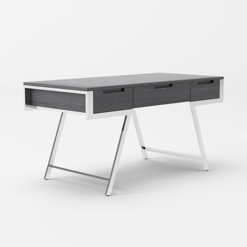 Modrest Dessart Modern Elm Grey Office Desk Model VGBBMQ1305-GRY-DESK