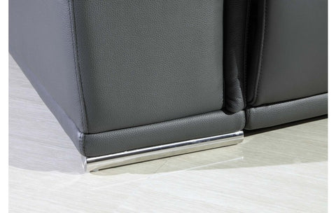 9762 DivanItalia Dark Grey Top Grain Italian Leather Modular LoveseatModel:  9762-DK-GREY-2.2-HT