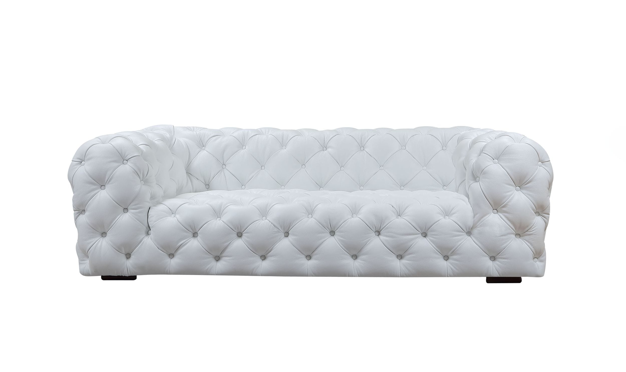 Divani Casa Dexter Transitional White Full Italian Leather Sofa Model VGCA114-WHT-S