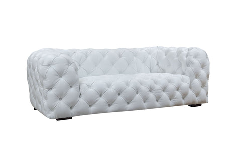 Divani Casa Dexter Transitional White Full Italian Leather Sofa Model VGCA114-WHT-S