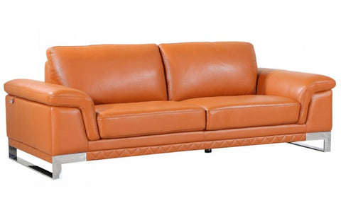 411 DivanItalia Camel Sofa – Top Grain Italian LeatherModel:  411-CAMEL-S