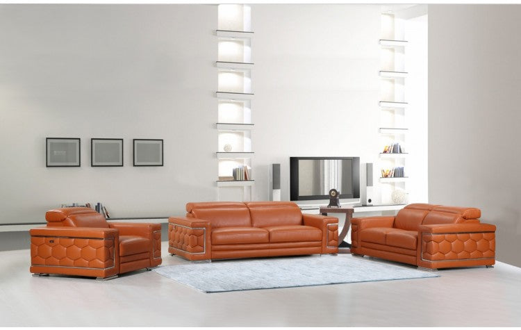 692 DivanItalia Beige Sofa Set – Top Grain Italian LeatherModel:  692-CAMEL