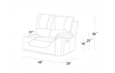 415 DivanItalia Black Sofa Set – Top Grain Italian LeatherModel:  9241-BLACK-PWR-SECT