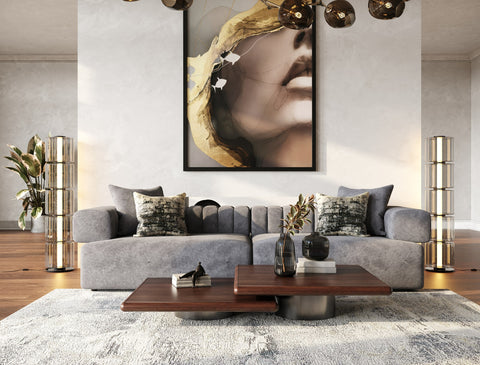 Divani Casa Moreno Modern Grey Fabric 4 Seater Sofa Model VGAH-SF2034-GRY