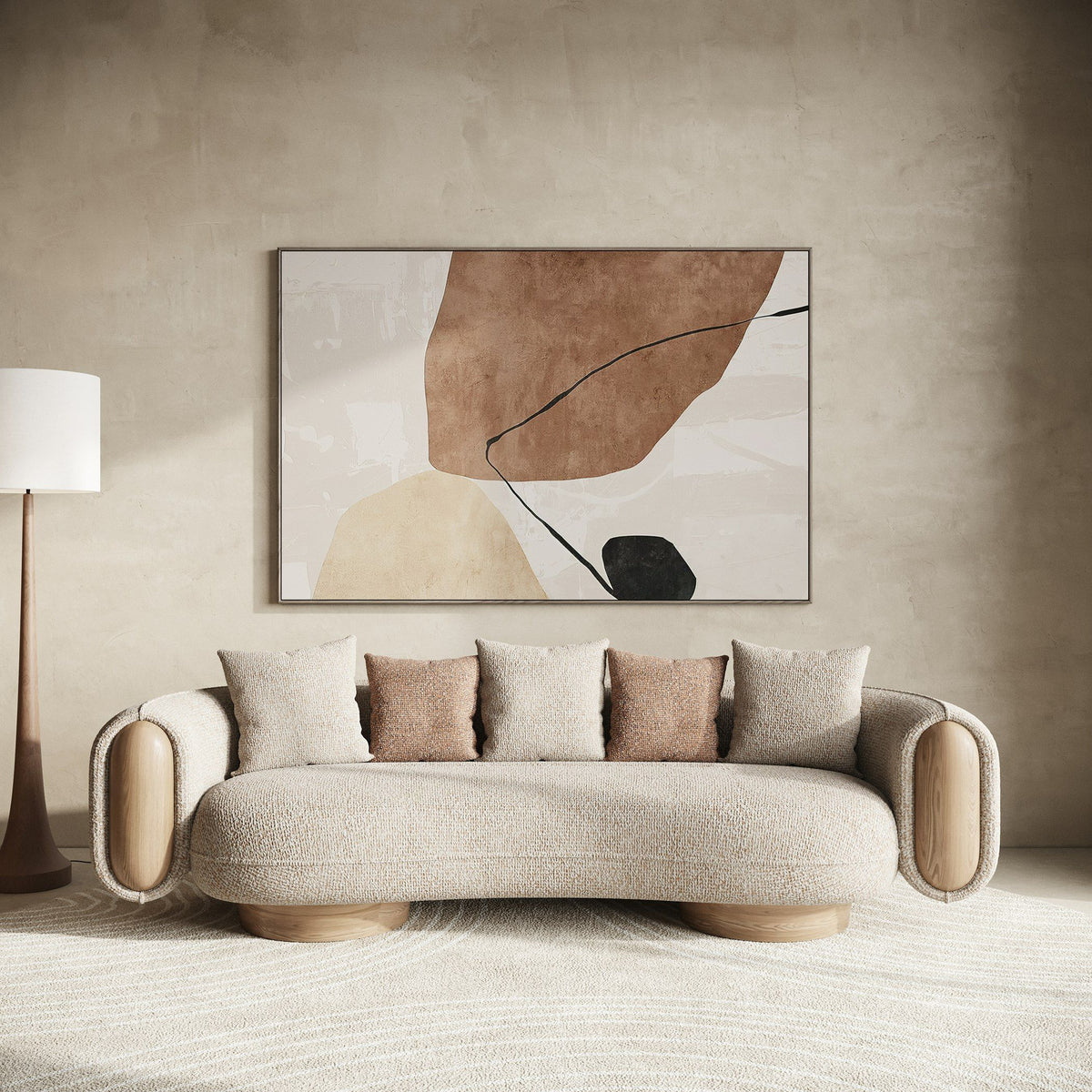 Divani Casa Raywood Modern Multicolered Boucle Fabric & Ash Sofa Model VGCS-SF-24107-SOFA