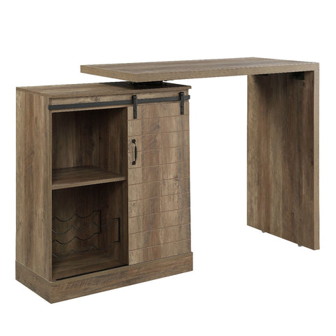 ACME Quillon Rustic Oak Finish Quillon Bar Table Model DN00153