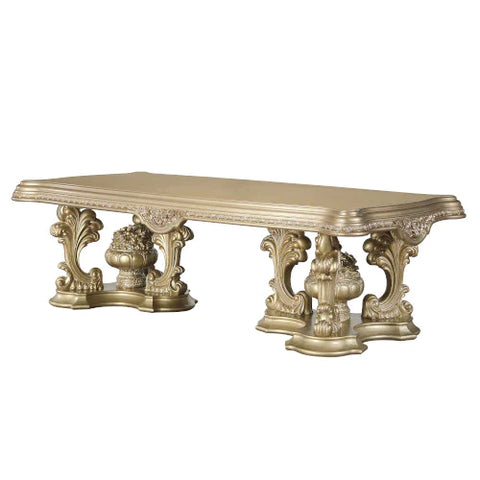 Seville Gold Finish Dining Table Model DN00457 By ACME Furniture