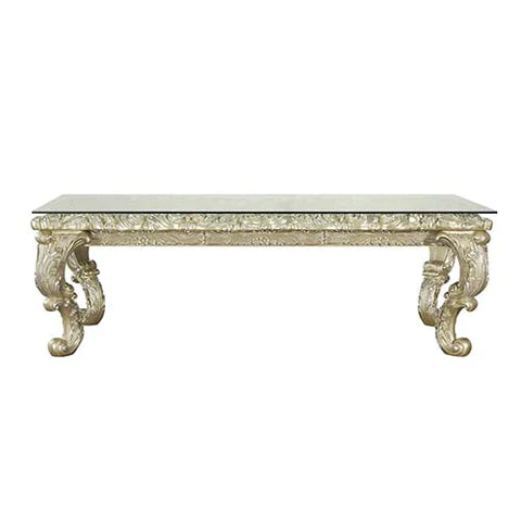 Vatican Champagne Silver Finish Dining Table Model DN00467 By ACME Furniture