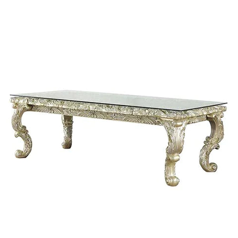 Vatican Champagne Silver Finish Dining Table Model DN00467 By ACME Furniture