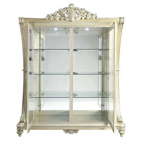 Vatican Champagne Silver Finish Curio Model DN00470 By ACME Furniture