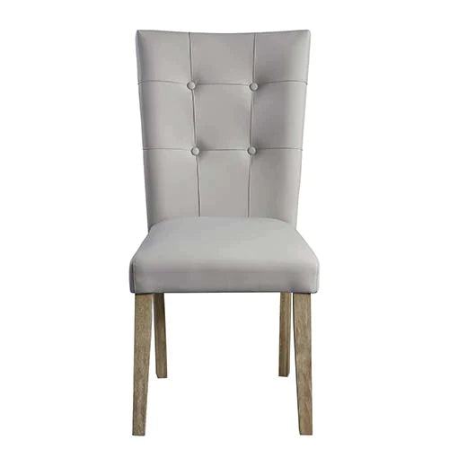 Charnell Gary PU & Oak Finish Side Chair Model DN00554 By ACME Furniture