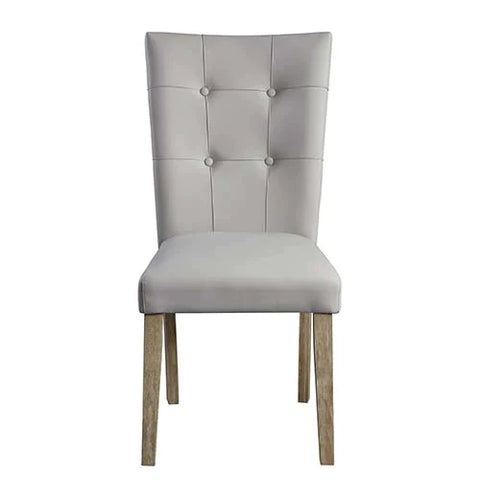 Charnell Gary PU & Oak Finish Side Chair Model DN00554 By ACME Furniture