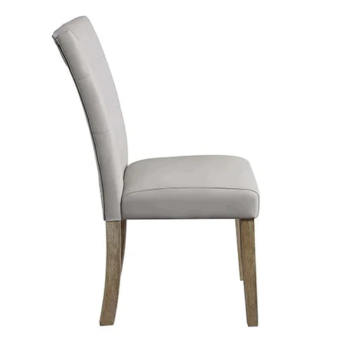 Charnell Gary PU & Oak Finish Side Chair Model DN00554 By ACME Furniture
