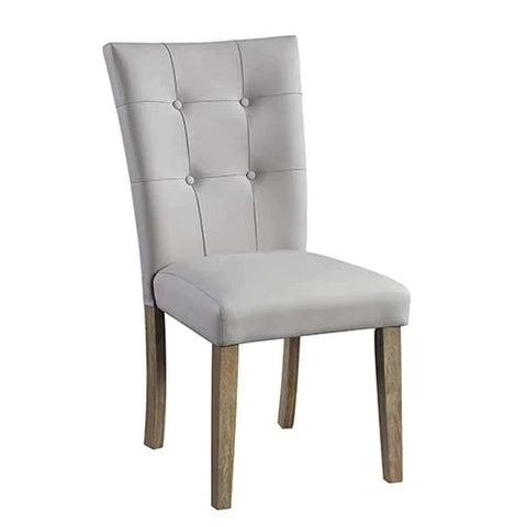 Charnell Gary PU & Oak Finish Side Chair Model DN00554 By ACME Furniture