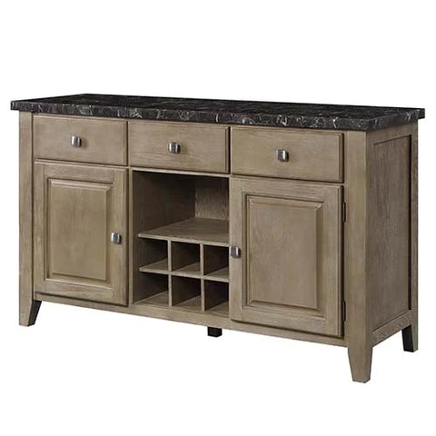 Charnell Marble & Oak Finish Server Model DN00555 By ACME Furniture