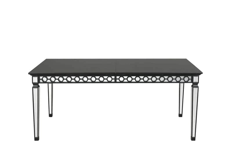 Varian II BLACK & Sliver FINISH Dining Table Model DN00590 By ACME Furniture