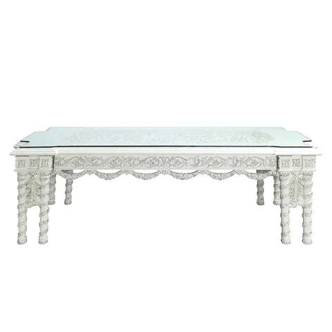 Vanaheim Antique White Finish Dining Table Model DN00678 By ACME Furniture