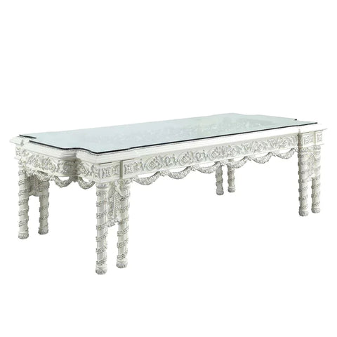 Vanaheim Antique White Finish Dining Table Model DN00678 By ACME Furniture