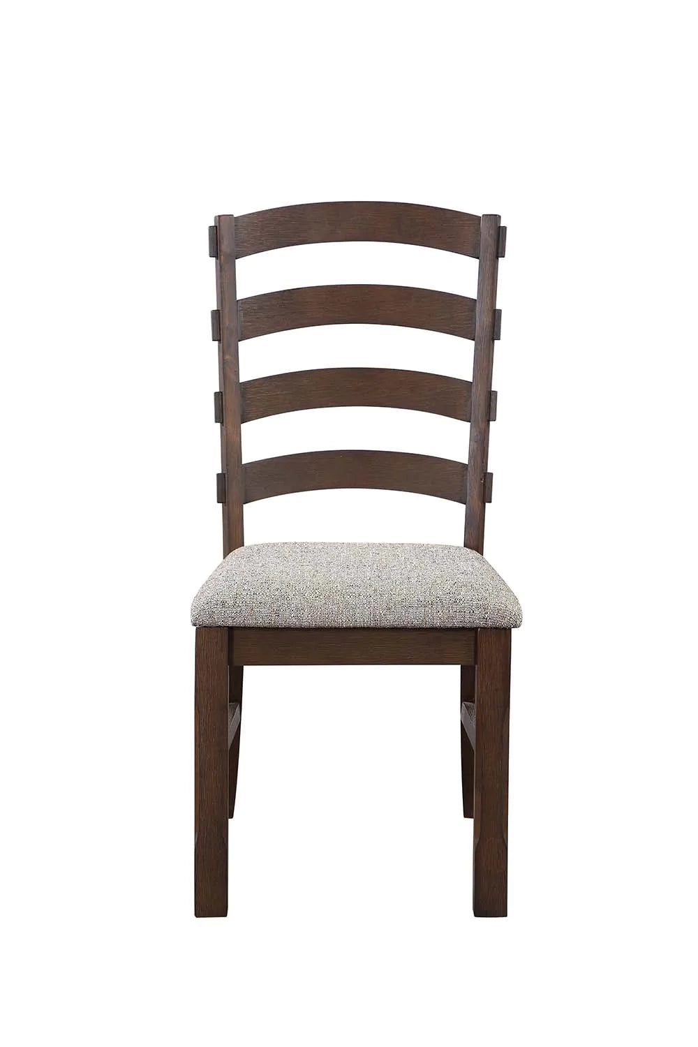 Pascaline Gray Fabric, Rustic Brown & Oak Finish Side Chair Model DN00703 By ACME Furniture