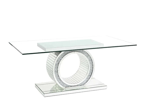 Noralie Mirrored & Faux Diamonds Dining Table Model DN00720 By ACME Furniture