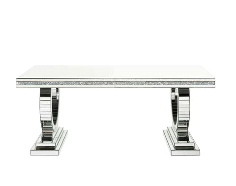 Noralie Mirrored & Faux Diamonds Dining Table Model DN00721 By ACME Furniture